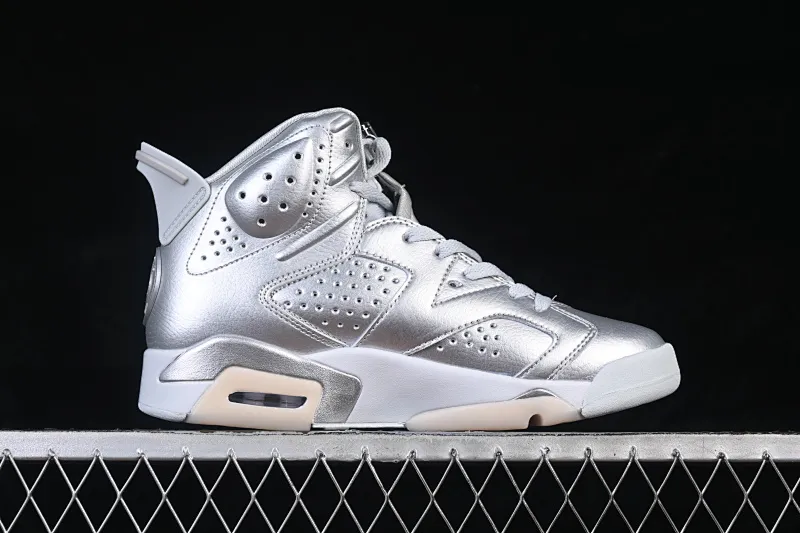 All categories Air Jordan Jordan series basketball shoes Air Jordan 6 PSG x Air Jordan 6 Retro AJ6 Joe 6 Liquid Silver Paris IQ5135-010